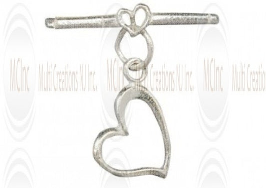 TL105 :  Heart Shape Toggle & Bar : 15 mm
