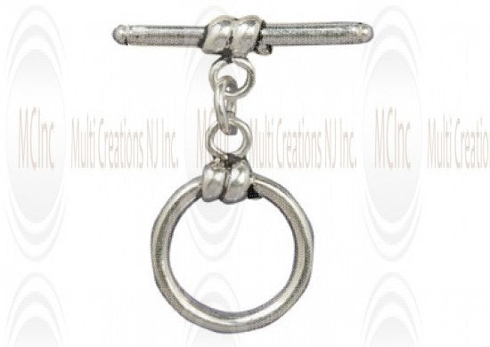 TL130 : Bali Silver Light Weight Toggle in Round Pipe : 17 mm